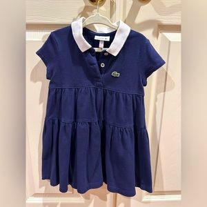 Lacoste - Navy blue polo dress for 2y.o. girl 💙